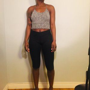 Ribbed Halter Crop Top